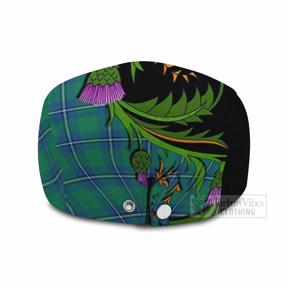 Irvine Tartan Flat Cap, Jeff Cap Scottish Thistle Pride Heritage Art