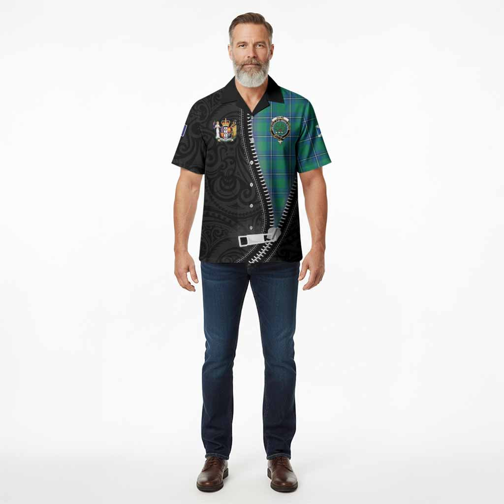 Irvine Tartan Hawaiian Shirt New Zealand Pattern Unique Zipper Stylized