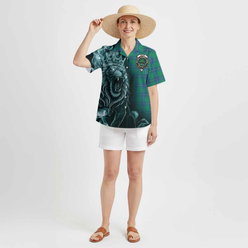 Irvine Tartan Hawaiian Shirt Roaring Lion Heritage