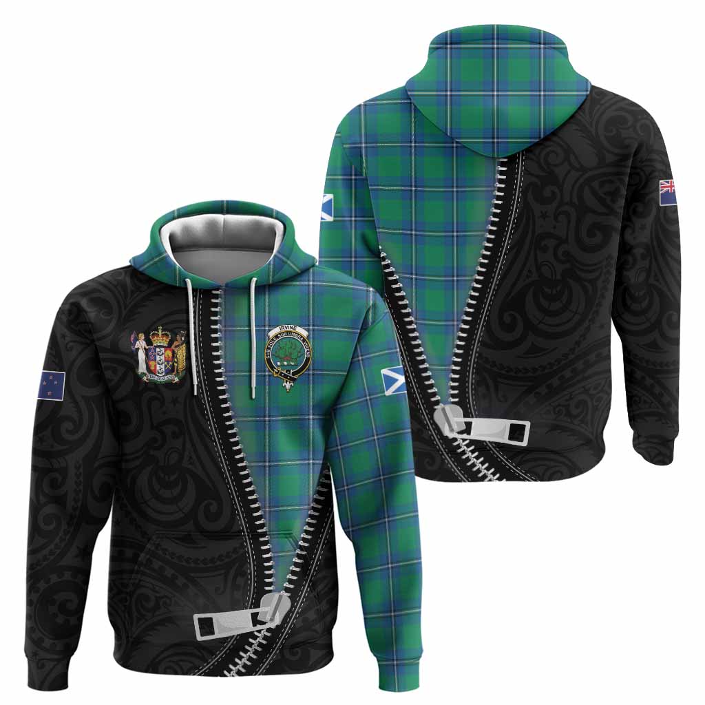 Irvine Tartan Hoodie New Zealand Pattern Unique Zipper Stylized
