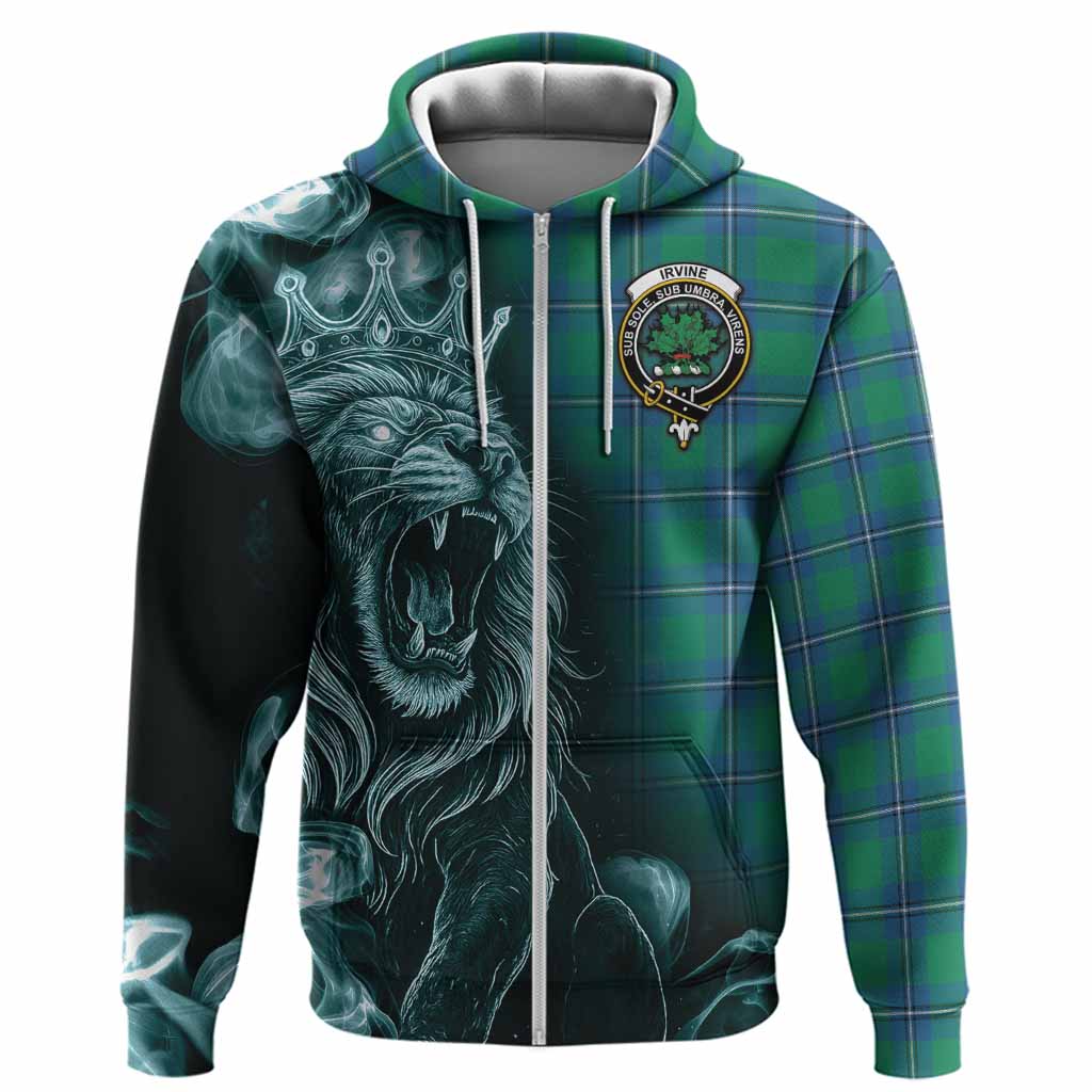 Irvine Tartan Hoodie Roaring Lion Heritage