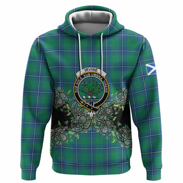 Irvine Tartan Hoodie Thistle Scottish Spirit