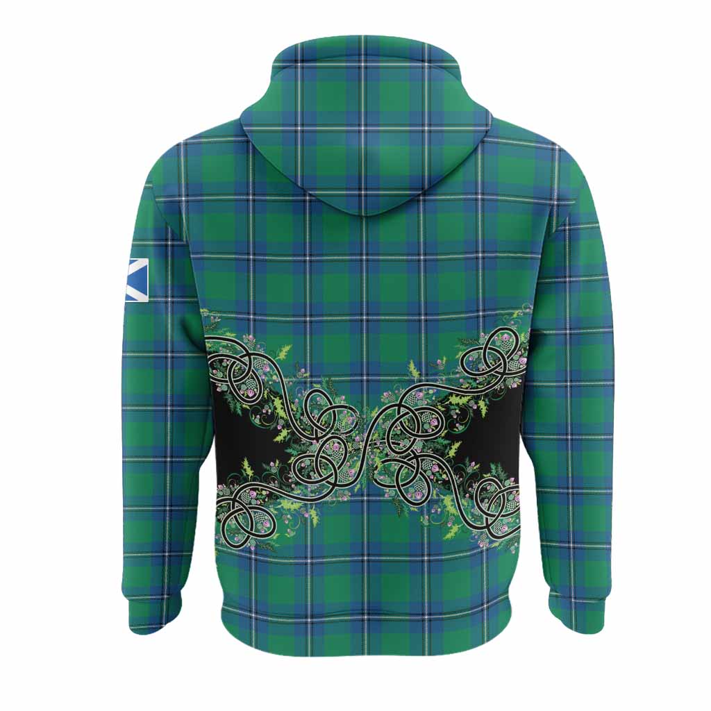Irvine Tartan Hoodie Thistle Scottish Spirit