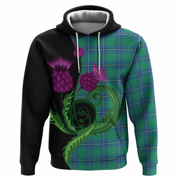 Irvine Tartan Hoodie Traditional Scottish Thistle