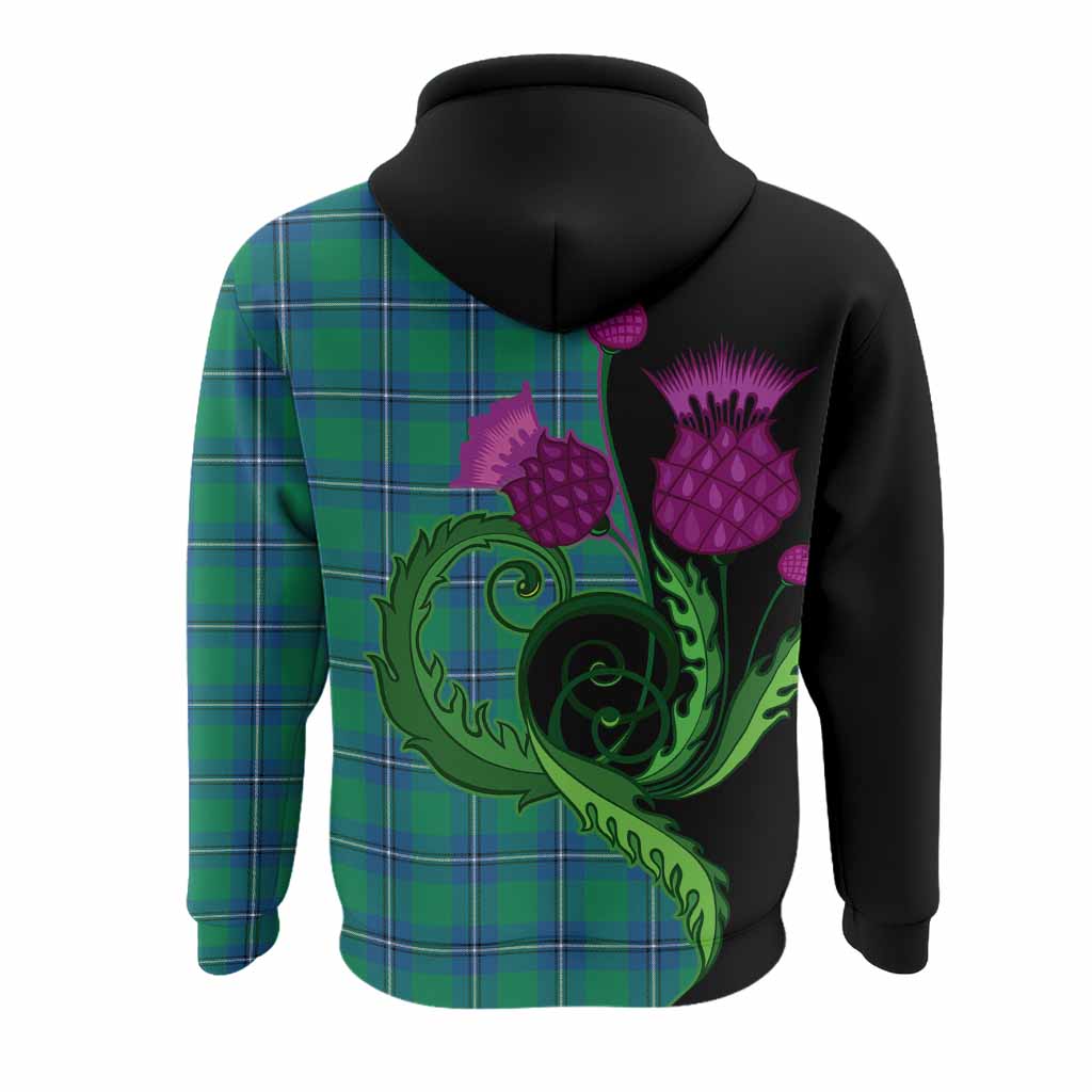 Irvine Tartan Hoodie Traditional Scottish Thistle