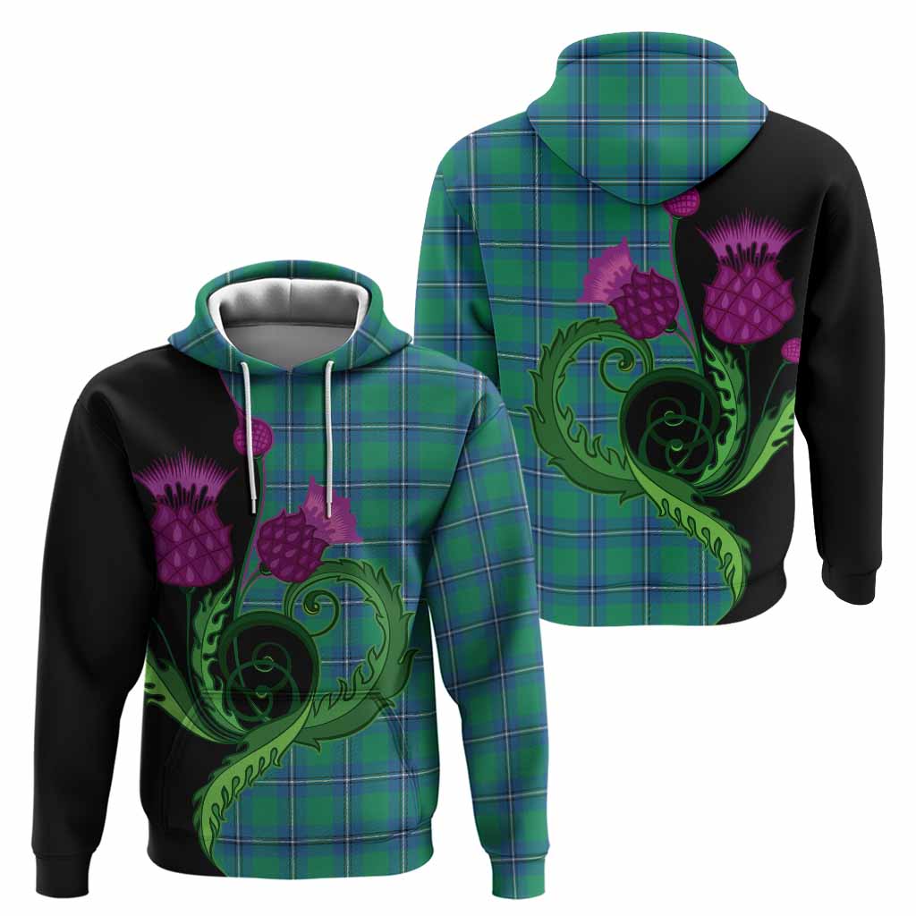 Irvine Tartan Hoodie Traditional Scottish Thistle