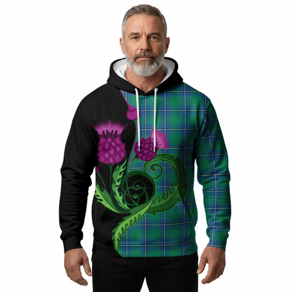 Irvine Tartan Hoodie Traditional Scottish Thistle