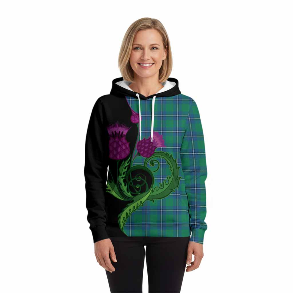 Irvine Tartan Hoodie Traditional Scottish Thistle