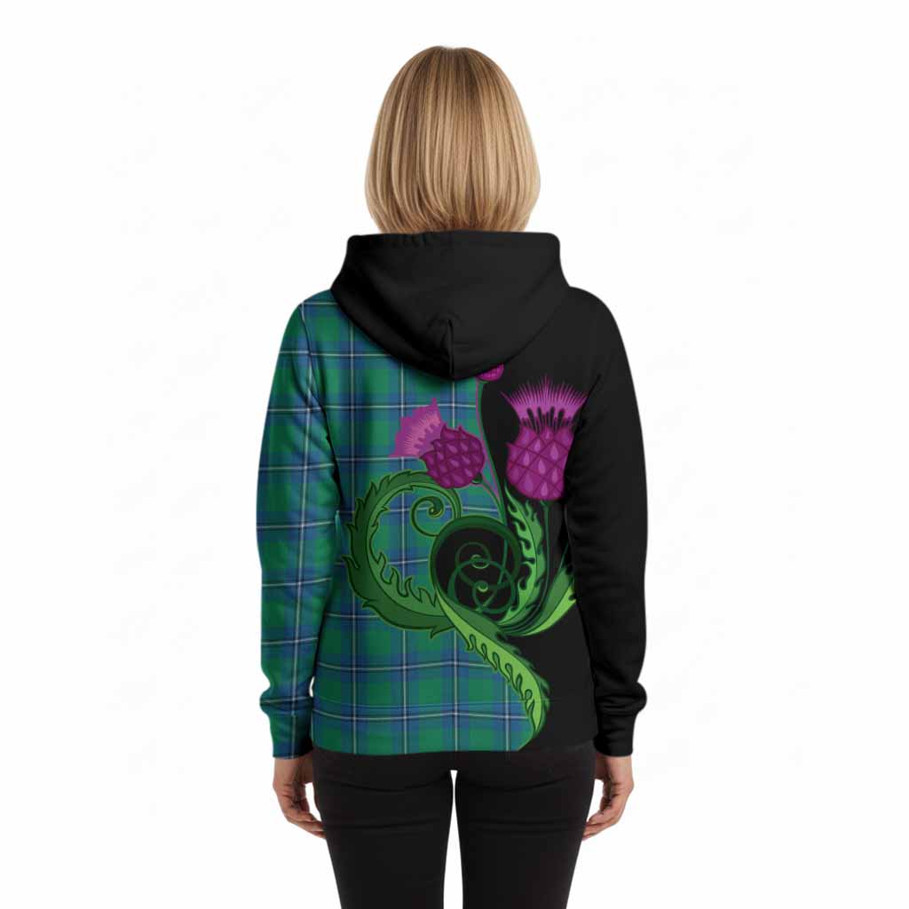 Irvine Tartan Hoodie Traditional Scottish Thistle