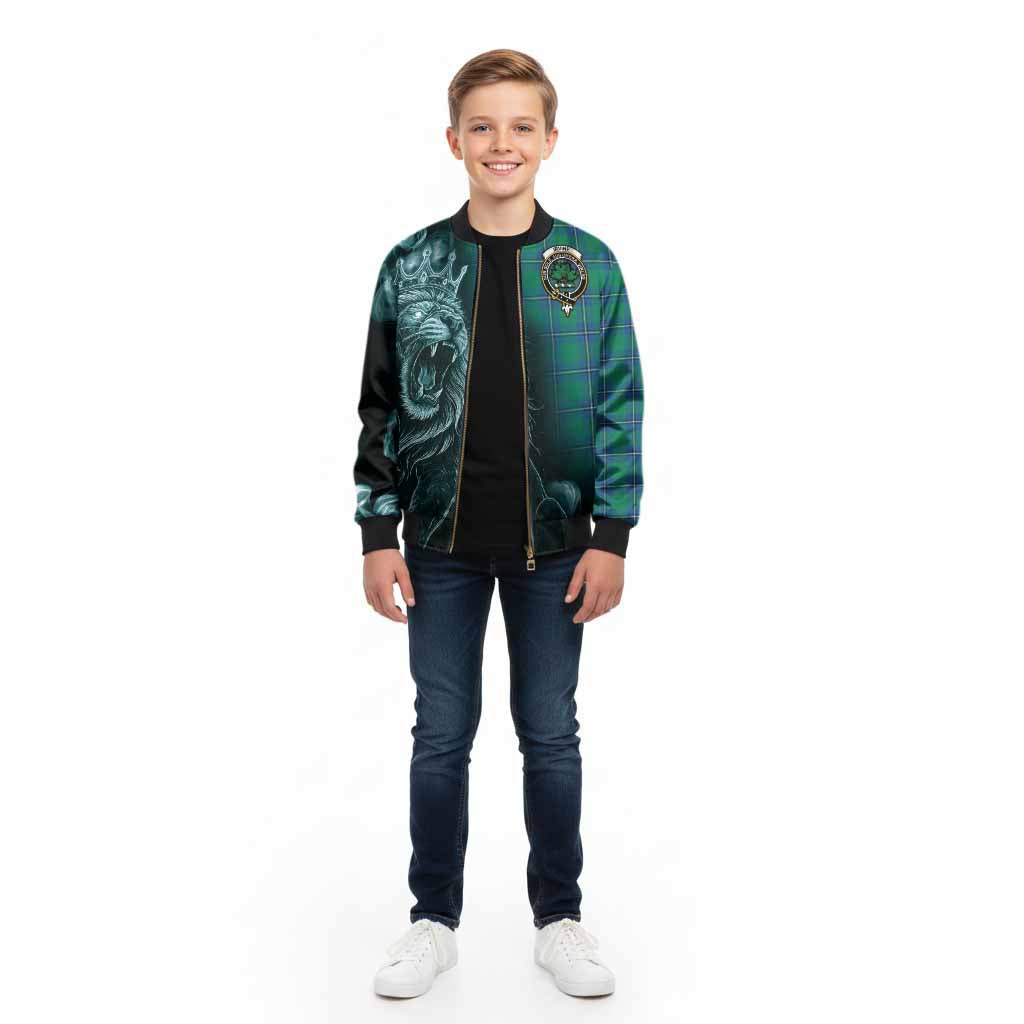 Irvine Tartan Kid Bomber Jacket Roaring Lion Heritage