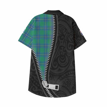 Irvine Tartan Kid Hawaiian Shirt New Zealand Pattern Unique Zipper Stylized