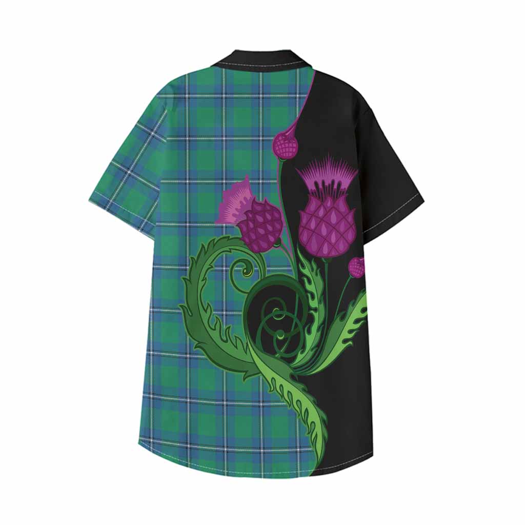 Irvine Tartan Kid Hawaiian Shirt Traditional Scottish Thistle