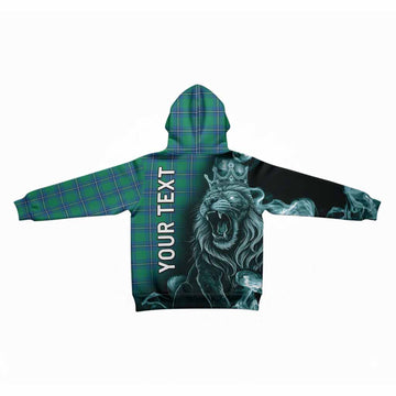 Irvine Tartan Kid Hoodie Roaring Lion Heritage