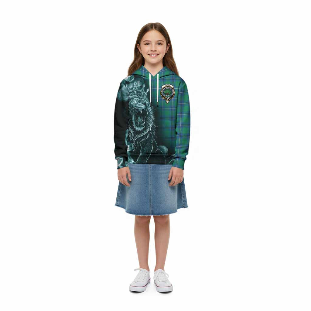 Irvine Tartan Kid Hoodie Roaring Lion Heritage