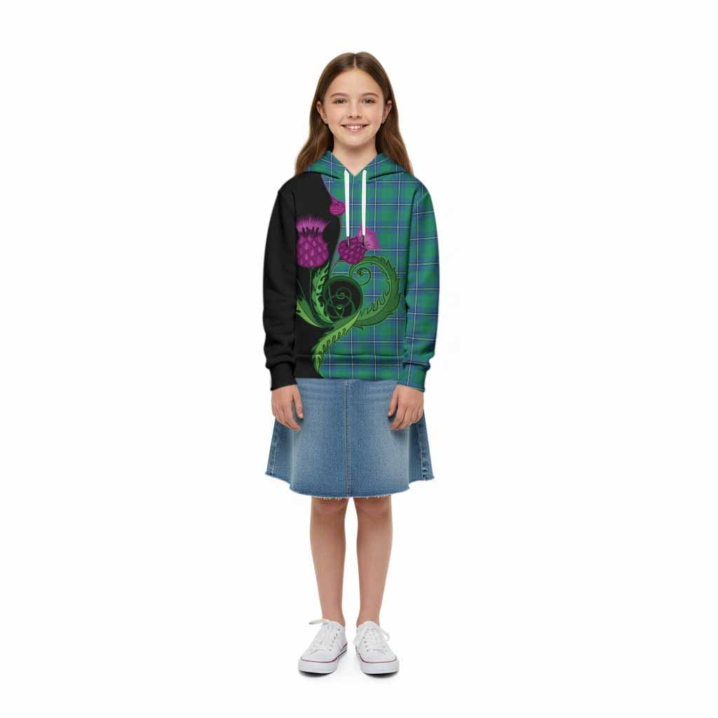Irvine Tartan Kid Hoodie Traditional Scottish Thistle