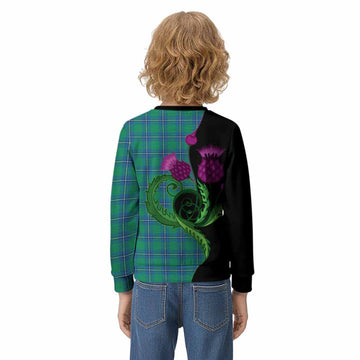 Irvine Tartan Kid Knitted Sweatshirt Traditional Scottish Thistle