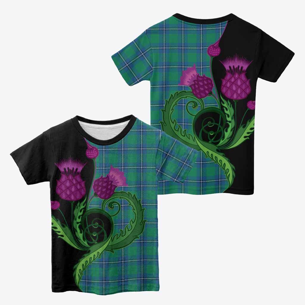 Irvine Tartan Kid T-shirt Traditional Scottish Thistle