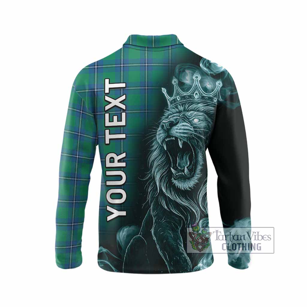 Irvine Tartan Long Sleeve Polo Shirt Roaring Lion Heritage