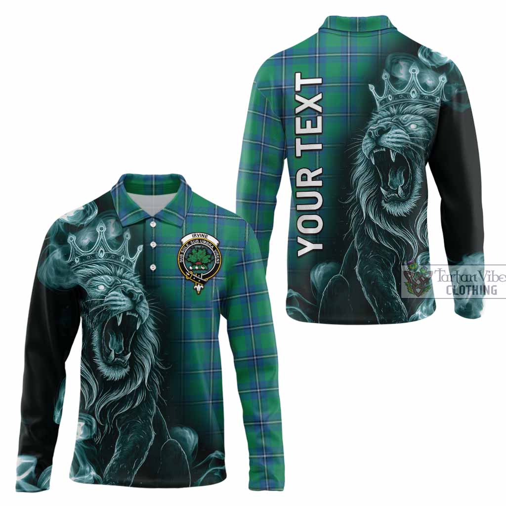 Irvine Tartan Long Sleeve Polo Shirt Roaring Lion Heritage