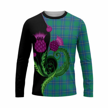 Irvine Tartan Long Sleeve T-Shirt Traditional Scottish Thistle