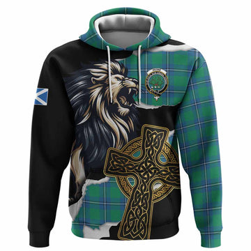Irvine Tartan Scottish Hoodie Lion Celtic Heritage