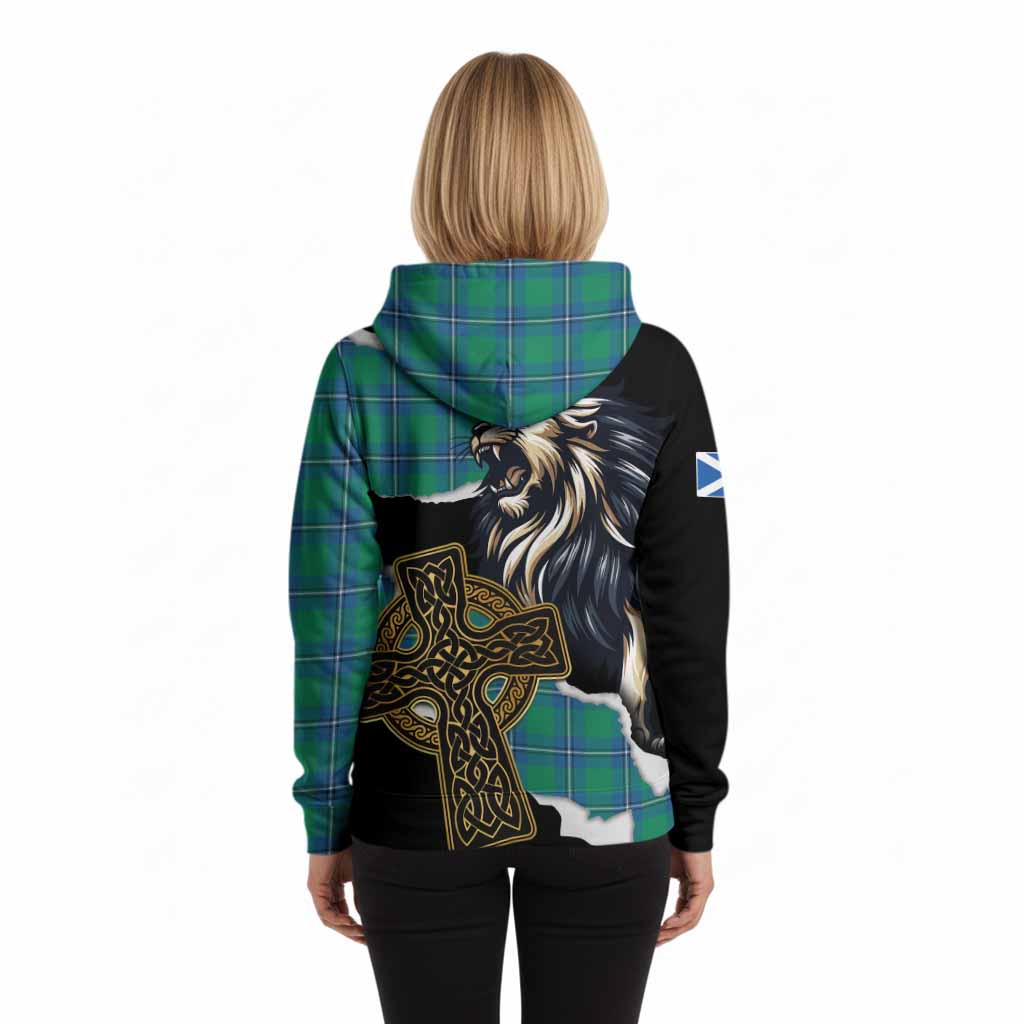 Irvine Tartan Scottish Hoodie Lion Celtic Heritage