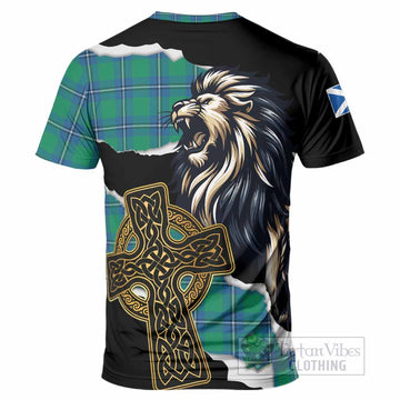 Irvine Tartan Scottish T-Shirt Lion Celtic Heritage