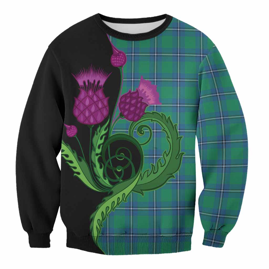 Irvine Tartan Sweatshirt Traditional Scottish Thistle