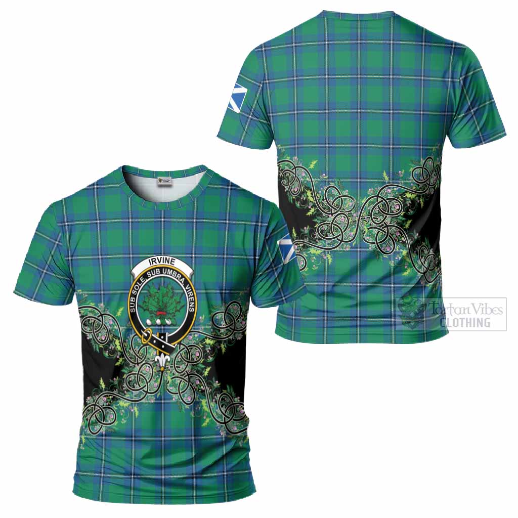 Irvine Tartan T-Shirt Thistle Scottish Spirit
