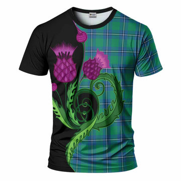 Irvine Tartan T-Shirt Traditional Scottish Thistle