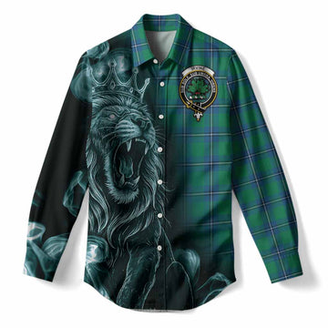 Irvine Tartan Women Casual Shirt Roaring Lion Heritage