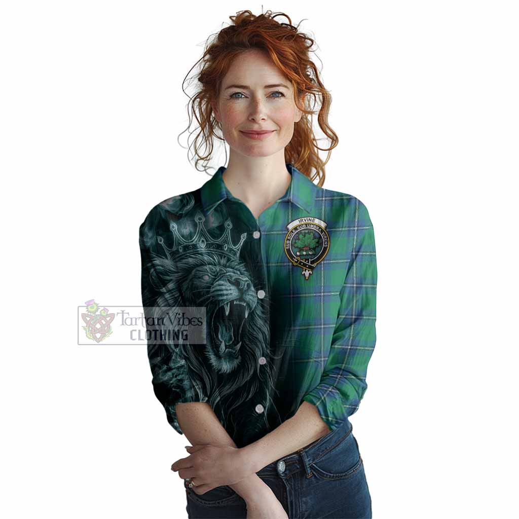 Irvine Tartan Women Casual Shirt Roaring Lion Heritage