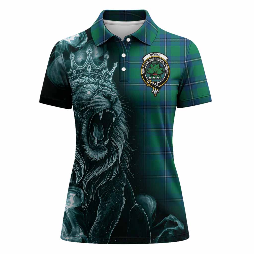 Irvine Tartan Women Polo Shirt Roaring Lion Heritage
