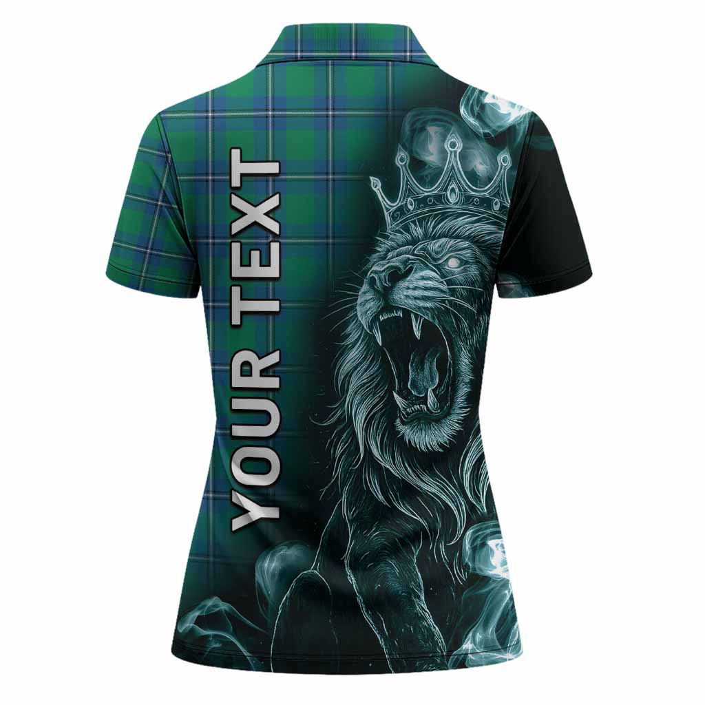Irvine Tartan Women Polo Shirt Roaring Lion Heritage