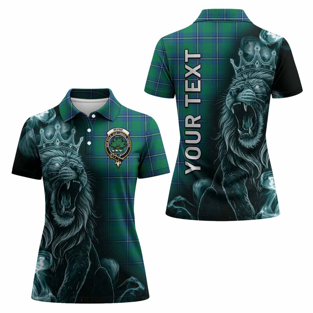 Irvine Tartan Women Polo Shirt Roaring Lion Heritage