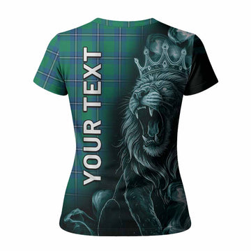 Irvine Tartan Women T shirt Roaring Lion Heritage