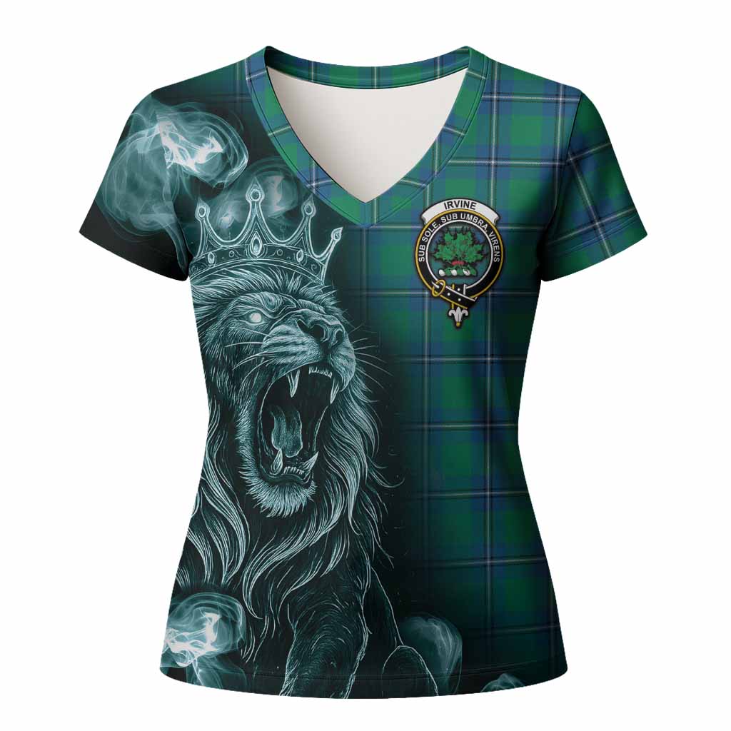 Irvine Tartan Women T shirt Roaring Lion Heritage