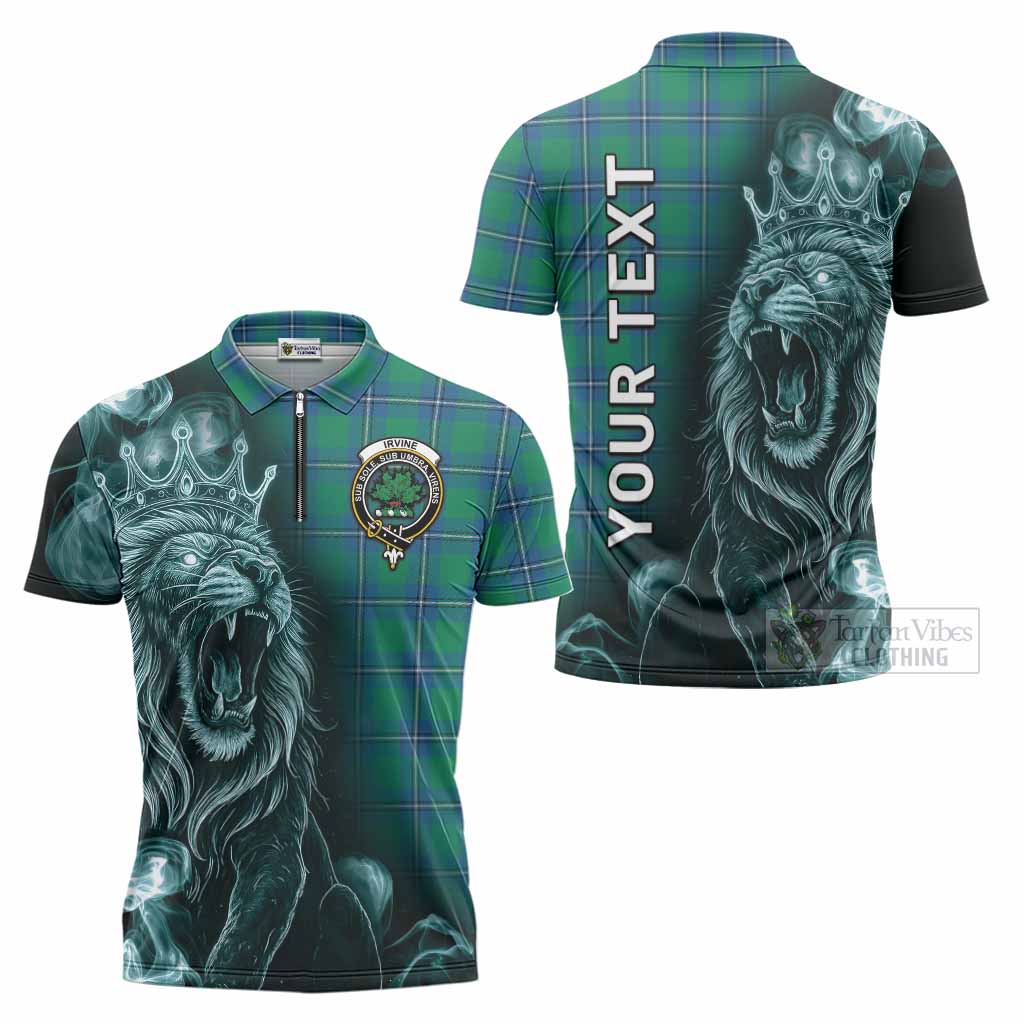 Irvine Tartan Zipper Polo Shirt Roaring Lion Heritage