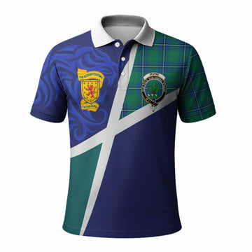 Irvine The Scottish Football Crest Polo Shirt Lion-Tartan Army