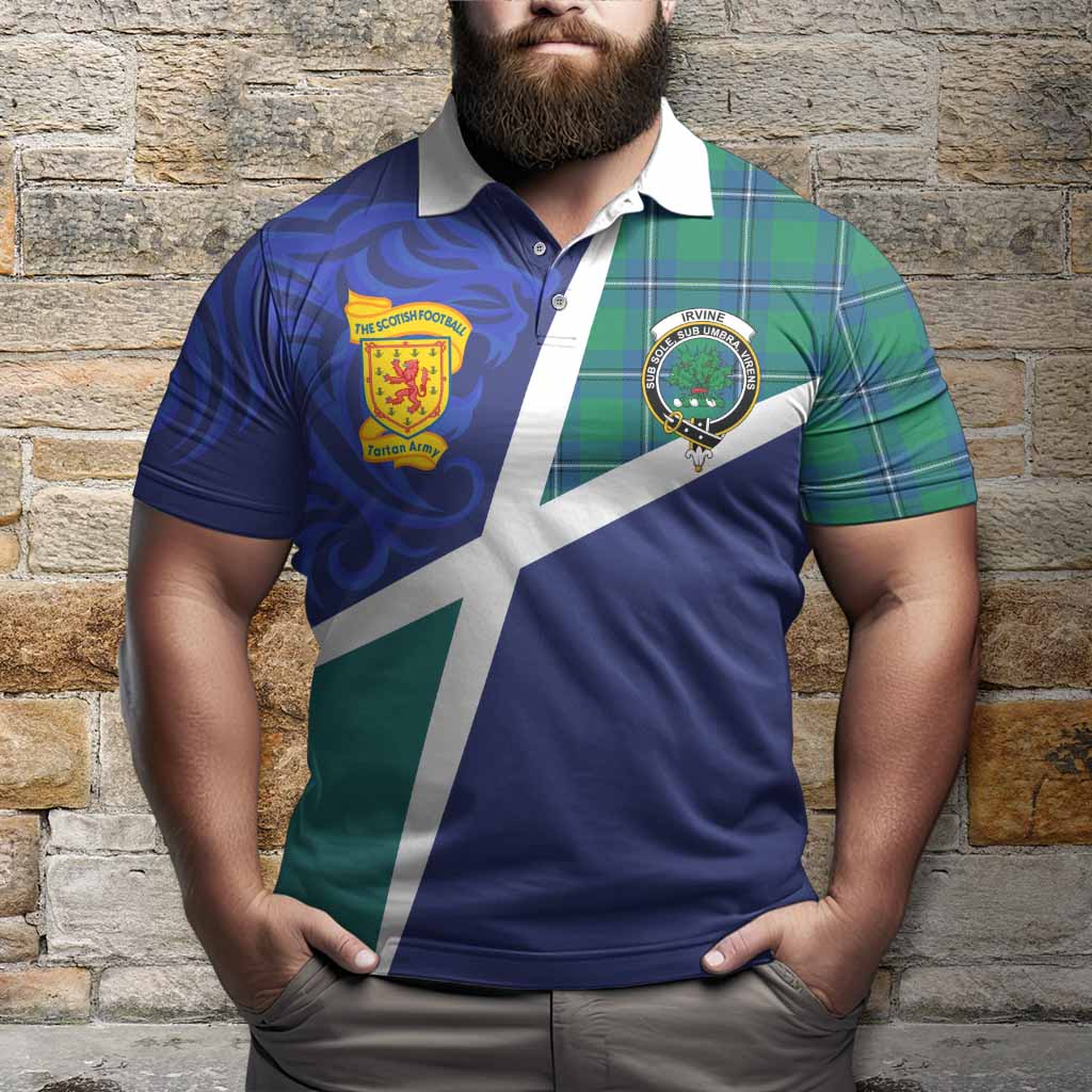 Irvine The Scottish Football Crest Polo Shirt Lion-Tartan Army