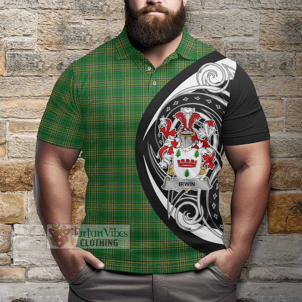 Irwin Irish Clan Polo Shirt Celtic Circle Style - Tartan Vibes Clothing