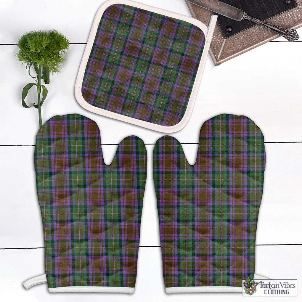 Isle of Skye Tartan Combo Oven Mitt & Pot-Holder Combo 2 Oven Mitt & 1 Pot-Holder Black - Tartan Vibes Clothing
