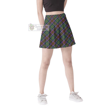 Isle of Skye Tartan Women's Plated Mini Skirt Cross Style
