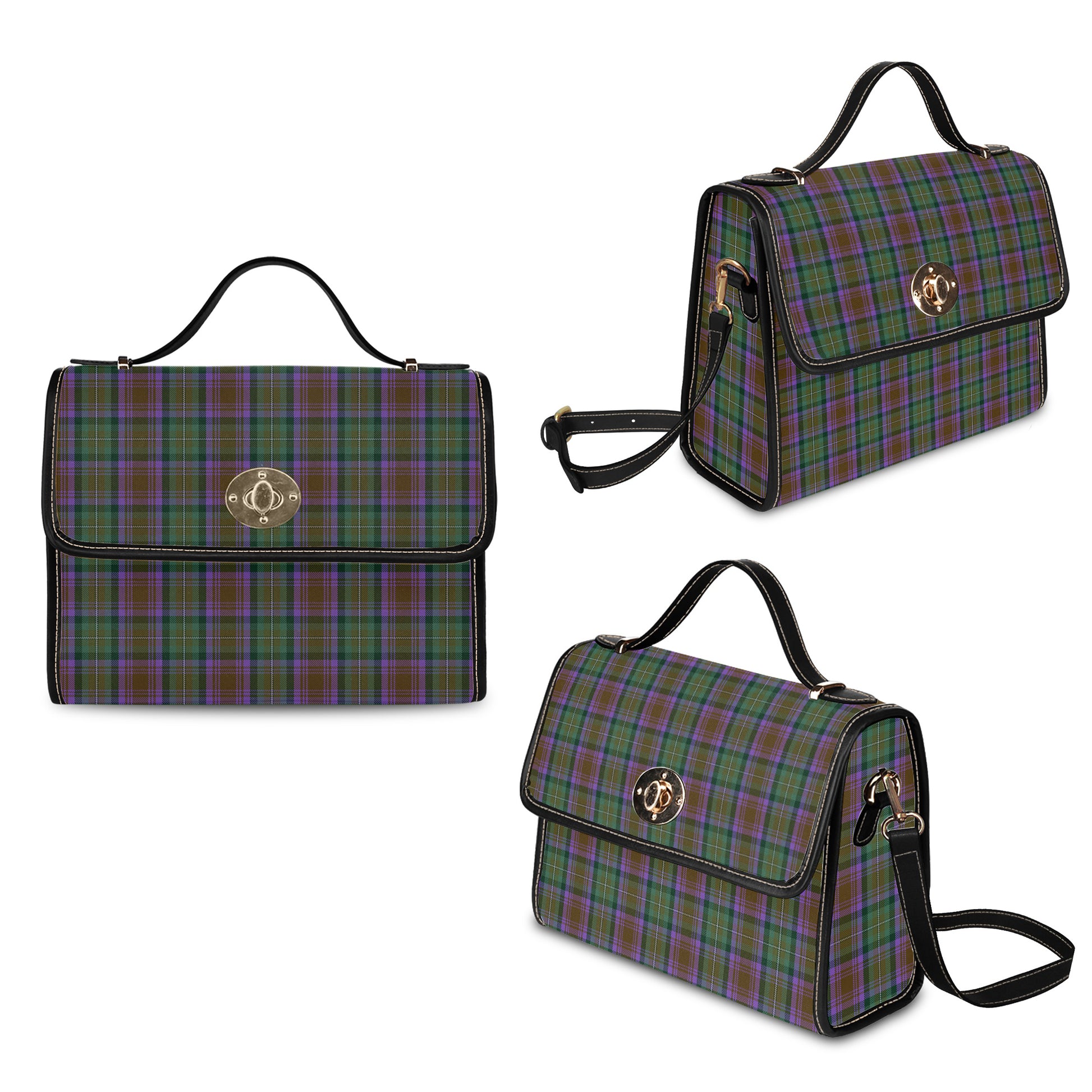 Tartan Vibes Clothing Isle of Skye Tartan Leather Strap Waterproof Canvas Bag