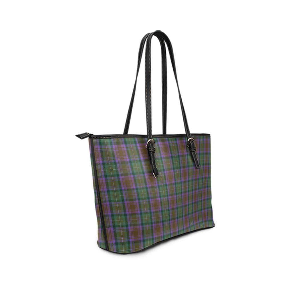 Tartan Vibes Clothing Isle of Skye Tartan Leather Tote Bag
