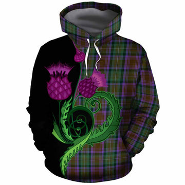 Isle of Skye Tartan Cotton Hoodie Traditional Scottish Thistle