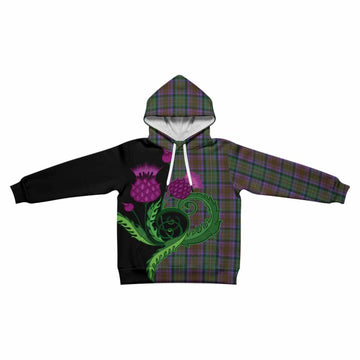Isle of Skye Tartan Kid Hoodie Traditional Scottish Thistle