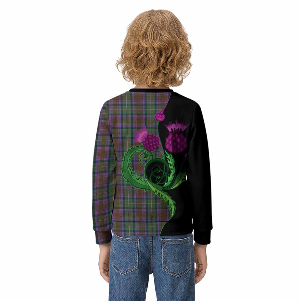 Isle of Skye Tartan Kid Knitted Sweatshirt Traditional Scottish Thistle