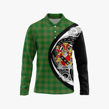 Ivers Irish Clan Long Sleeve Polo Shirt Celtic Circle Style Unisex - Tartan Vibes Clothing