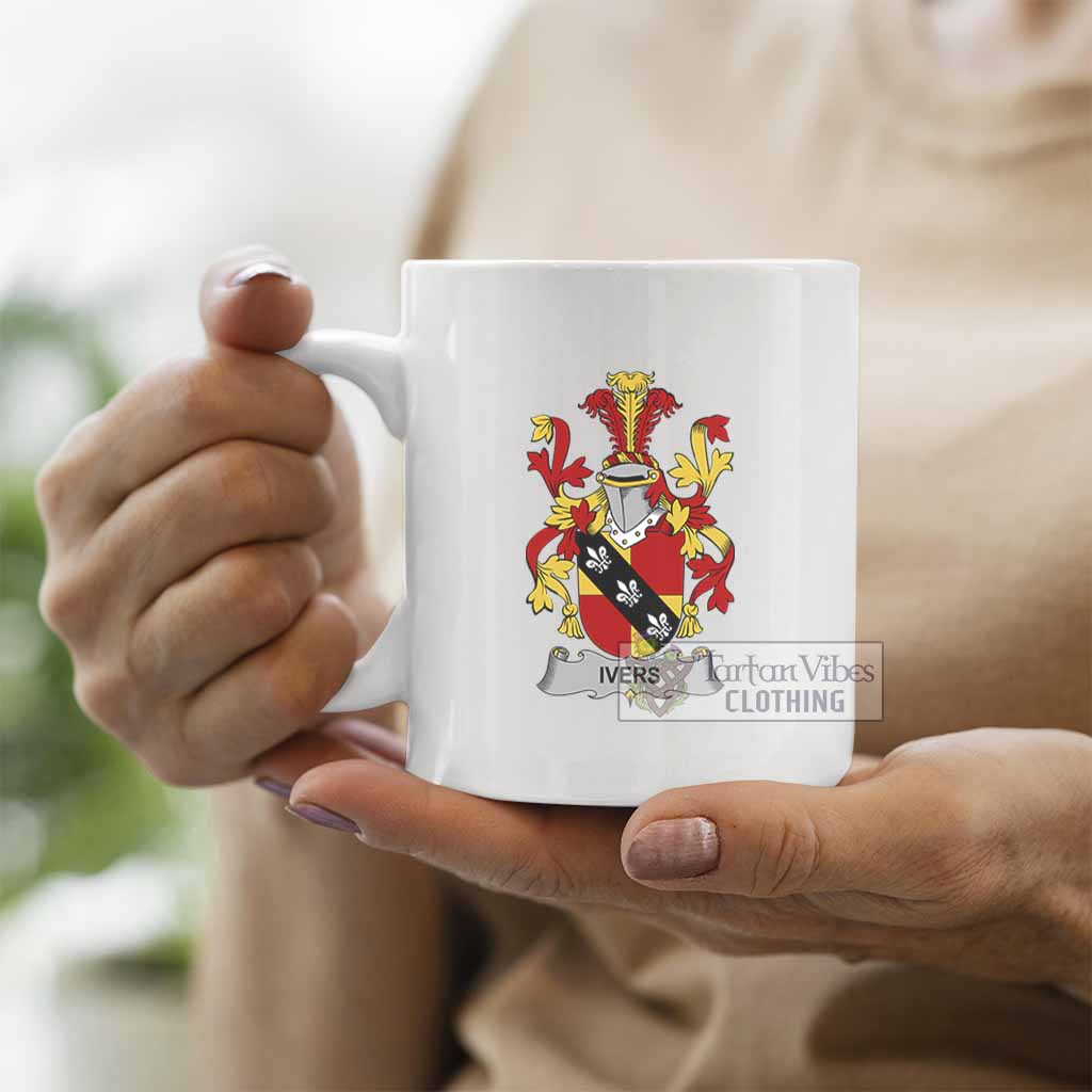 Ivers Irish Clan Coat of Arms Ceramic Mug - 2D-tartanvibesclothing